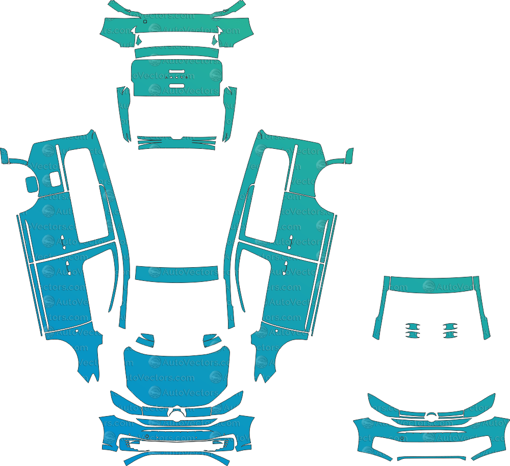 Volkswagen Caddy Life (From 2021) Van Pre - Cut PPF Pattern Templates pre - cut PPF template digital file download