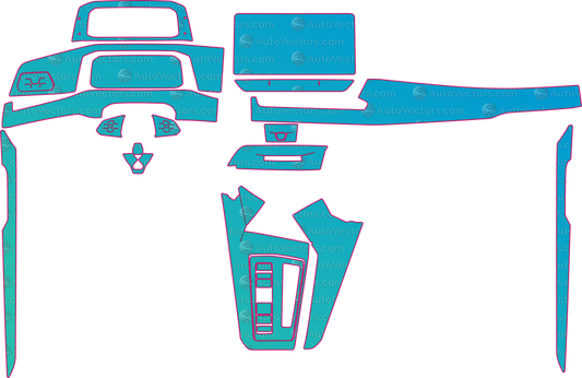 Volkswagen Golf 8.5 CG5 Base (From 2025) Estate Interior – interior pre-cut PPF pattern templates, instant digital download vector cut files (CDR, AI, PDF, SVG)
