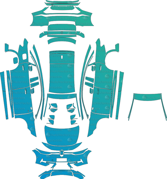 Volkswagen ID.7 Base (From 2024) Sedan / Fastback pre-cut PPF vector template download