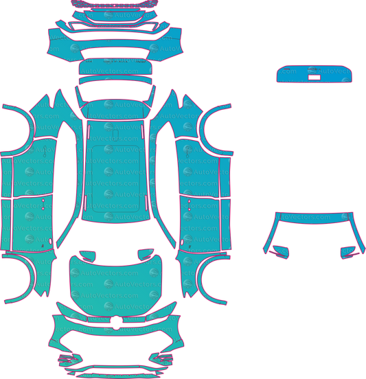 Volkswagen Tiguan L Pro CT1 R-Line (From 2024) SUV Pre-Cut PPF Pattern Templates – pre-cut PPF pattern templates, digital download vector files (CDR, AI, PDF, DXF, SVG)