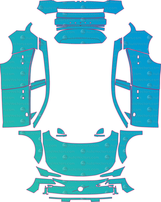Volvo EX30 (From 2024) SUV – pre-cut PPF pattern templates, instant digital download vector cut files (CDR, AI, PDF, SVG)