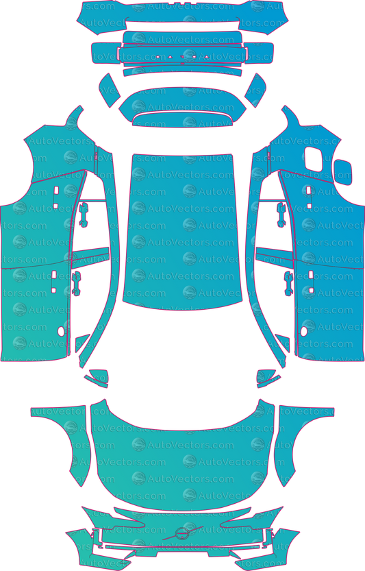 Volvo EX30 Plus (From 2024) SUV – pre-cut PPF pattern templates, instant digital download vector cut files (CDR, AI, PDF, SVG)