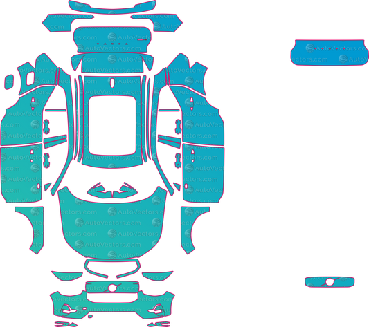 Volvo EX40 Base (From 2024) SUV – pre-cut PPF pattern templates, instant digital download vector cut files (CDR, AI, PDF, SVG)
