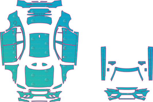 Volvo S60 Inscription-Momentum (From 2018) Sedan – pre-cut PPF pattern templates, instant digital download vector cut files (CDR, AI, PDF, SVG)