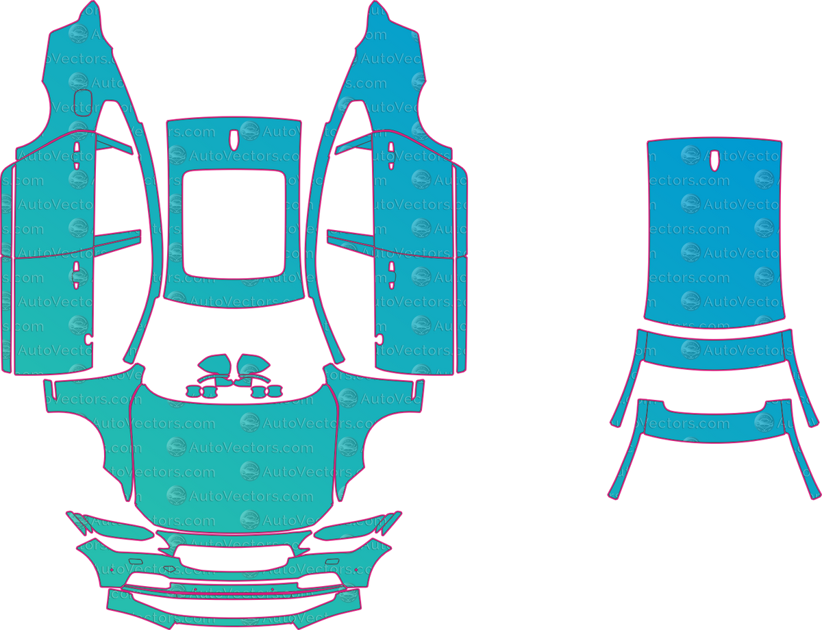 Volvo S60 Phen Core (From 2025) Sedan – pre-cut PPF pattern templates, instant digital download vector cut files (CDR, AI, PDF, SVG)