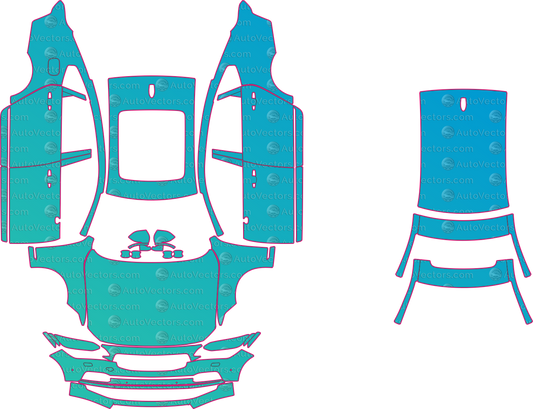 Volvo S60 Phen Core (From 2025) Sedan – pre-cut PPF pattern templates, instant digital download vector cut files (CDR, AI, PDF, SVG)