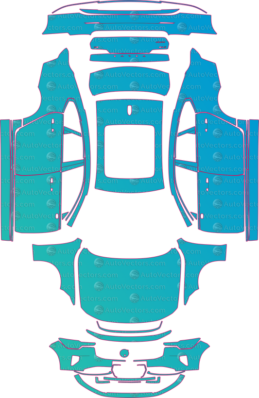 Volvo S90 Luxury (From 2026) Sedan – pre-cut PPF pattern templates, instant digital download vector cut files (CDR, AI, PDF, SVG)