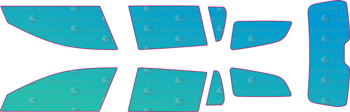 Volvo V60 Base (From 2019) Wagon – window tint pre-cut templates, instant digital download vector cut files (CDR, AI, PDF, SVG)