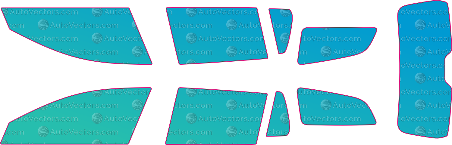 Volvo V60 Base (From 2019) Wagon – window tint pre-cut templates, instant digital download vector cut files (CDR, AI, PDF, SVG)