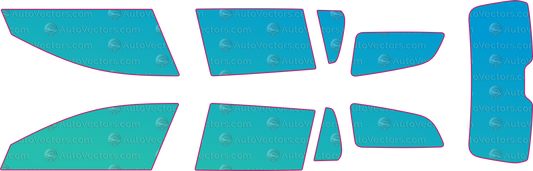 Volvo V60 Base (From 2019) Wagon – window tint pre-cut templates, instant digital download vector cut files (CDR, AI, PDF, SVG)