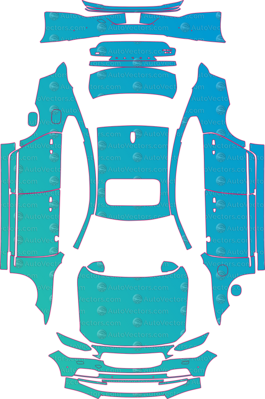 Volvo XC60 Momentum (From 2022) SUV pre-cut PPF pattern layout