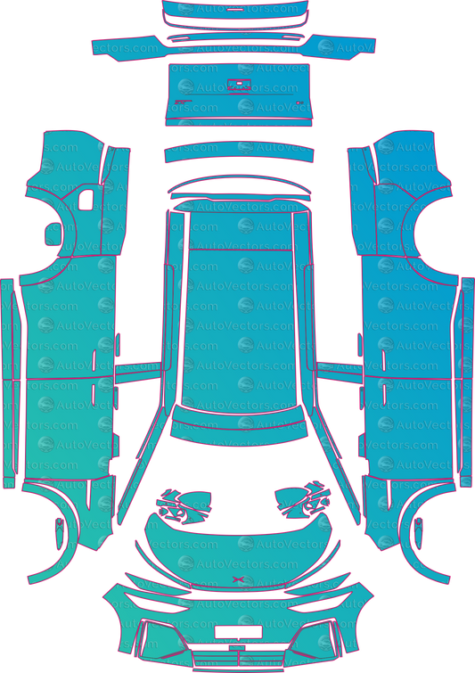 XPENG X9 (From 2026) Van – pre-cut PPF pattern templates, instant digital download vector cut files (CDR, AI, PDF, SVG)