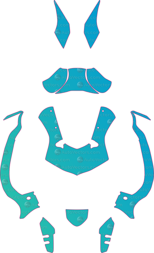 Yamaha YZF-R1M Base (From 2016) Moto motorcycle PPF pattern layout