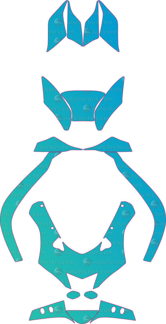 Yamaha YZF-R6 Base (From 2017) Moto motorcycle PPF pattern layout