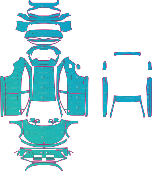 Zeekr 7GT EU (From 2026) Hatchback – pre-cut PPF pattern templates, instant digital download vector cut files (CDR, AI, PDF, SVG)