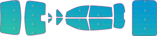 Zeekr 7X Base (From 2025) SUV – window tint pre-cut templates, instant digital download vector cut files (CDR, AI, PDF, SVG)